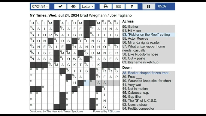 Examples of past Lopsided Contest NYT and their solutions